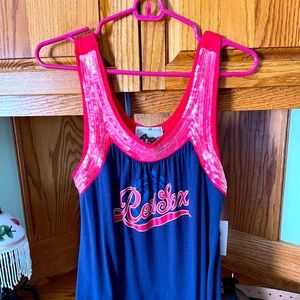 Red Sox tank top with glitter